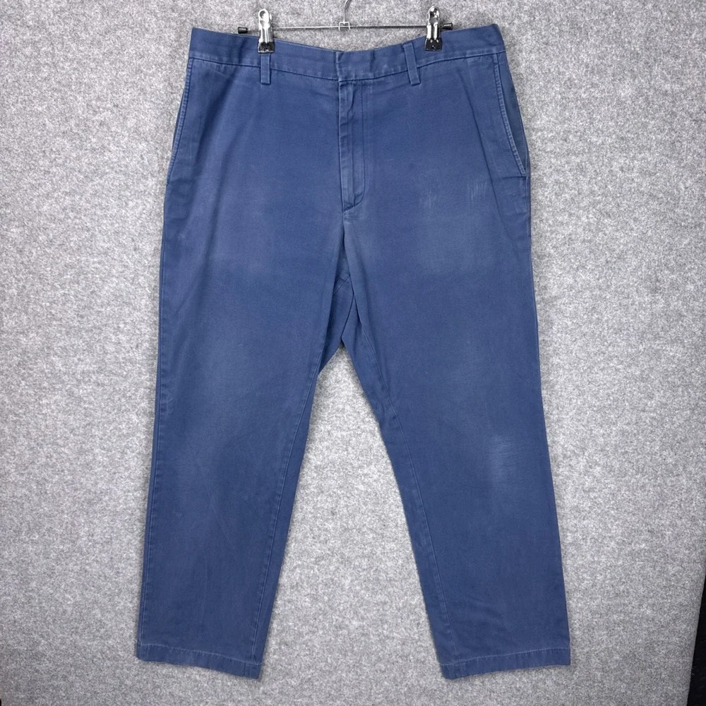 Banana Republic Chino Pants 36x28 Blue 100% Cotton Straight Leg Casual Mens